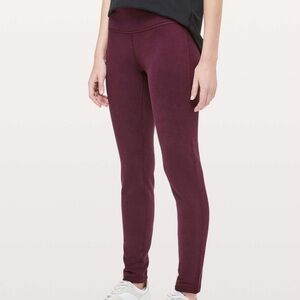 LULULEMON Dark Adobe Wunder Lounge Cotton Fleece Active Cozy Comfy Pants Size 4